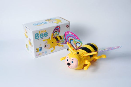 Battery Operated Musical Crawling Bee Toy with Lights & Sound – 360° Rotating Bump & Go Action for Toddlers, Boys & Girls