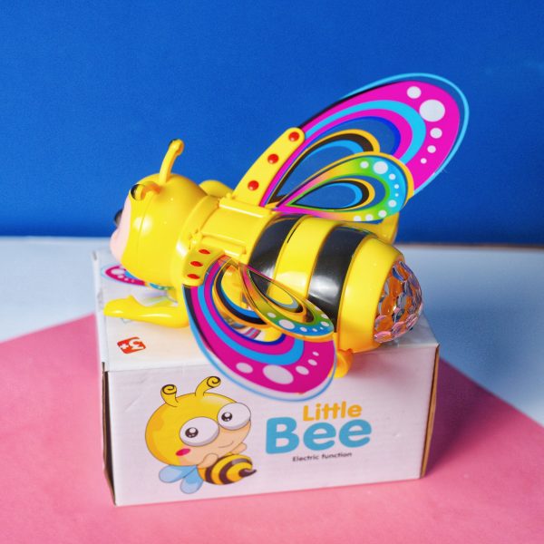 Battery Operated Musical Crawling Bee Toy with Lights & Sound – 360° Rotating Bump & Go Action for Toddlers, Boys & Girls