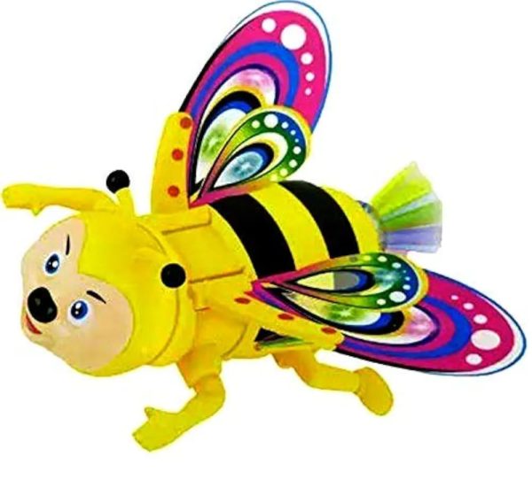 Battery Operated Musical Crawling Bee Toy with Lights & Sound – 360° Rotating Bump & Go Action for Toddlers, Boys & Girls