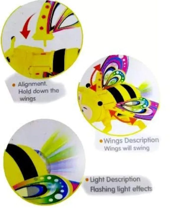 Battery Operated Musical Crawling Bee Toy with Lights & Sound – 360° Rotating Bump & Go Action for Toddlers, Boys & Girls