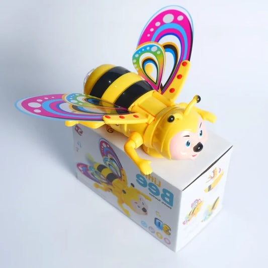 Battery Operated Musical Crawling Bee Toy with Lights & Sound – 360° Rotating Bump & Go Action for Toddlers, Boys & Girls
