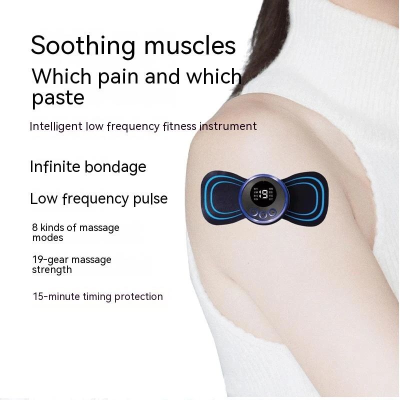 Portable EMS Mini Electric Massager – Rechargeable Body Massage Patch for Pain Relief