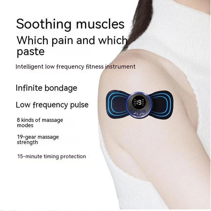 Portable EMS Mini Electric Massager – Rechargeable Body Massage Patch for Pain Relief