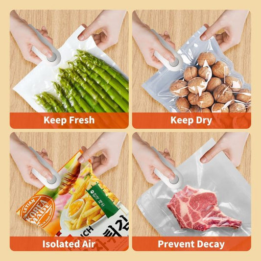 2-in-1 Mini Heat Sealing Machine – USB Rechargeable Food Bag Sealer & Cutter